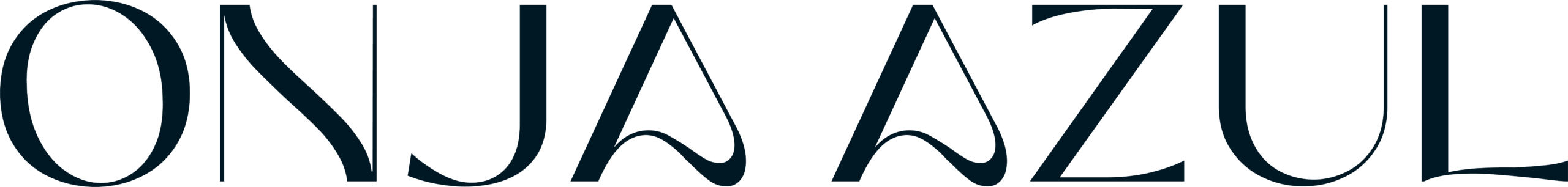 Logo lettré Onja Azul joaillerie noir aligné